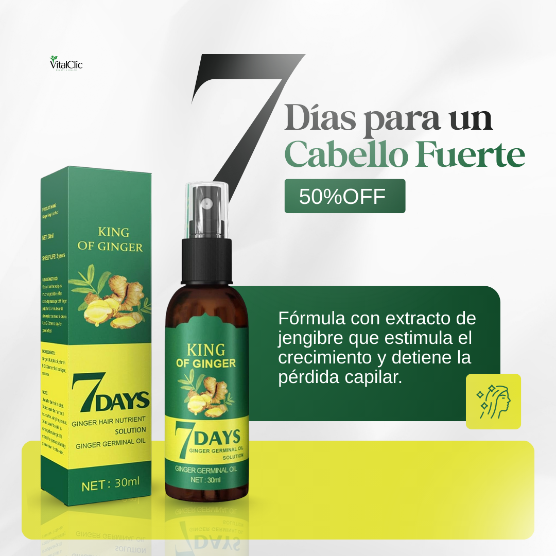 Serum de Jengibre 7 Days - DILE ADIÓS A LA CAIDA DEL CABELLO 😱50% DE DESCUENTO😱