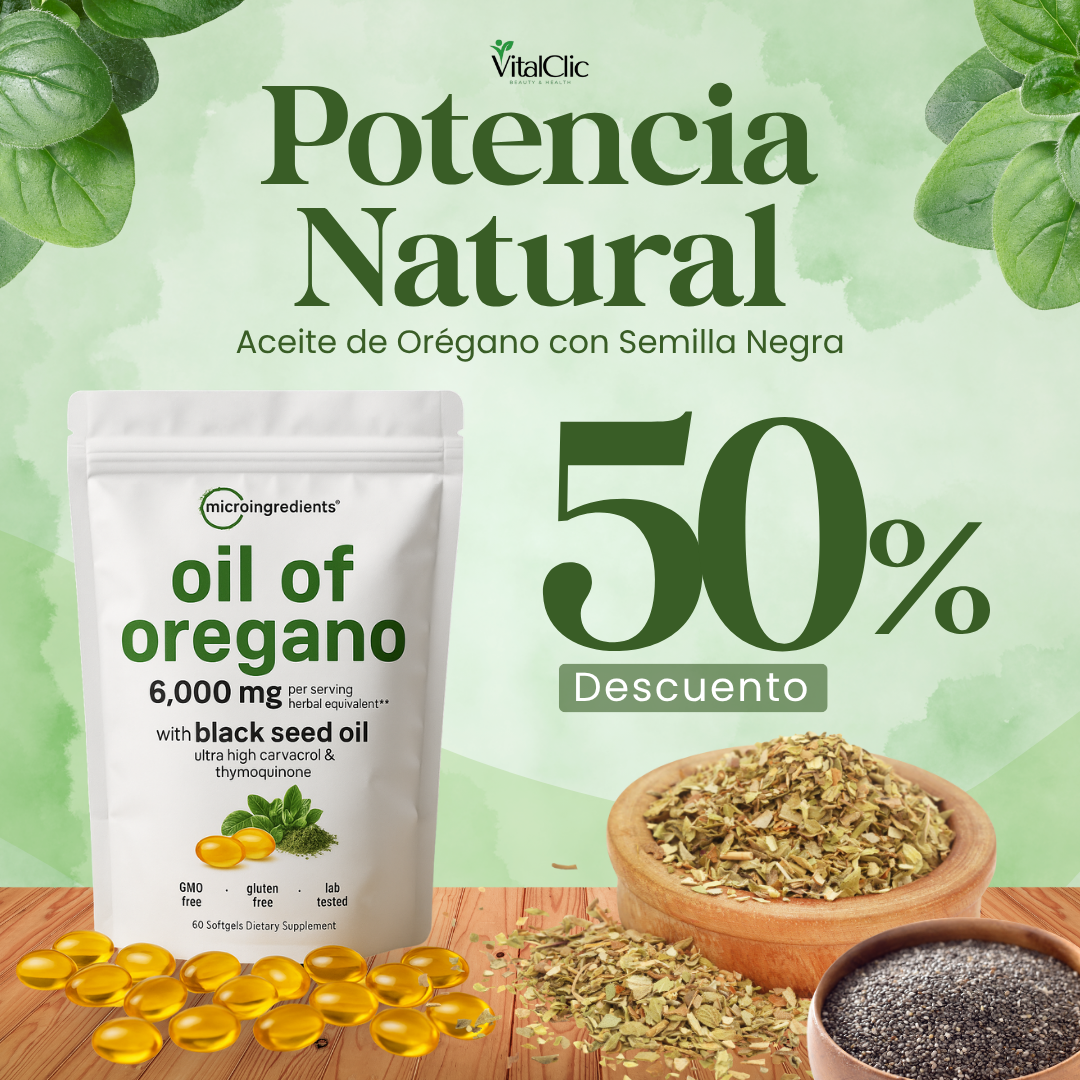 Aceite de Orégano 6.000Mg - EL MEJOR ALIADO PARA TU SALUD 😱50% DE DESCUENTO😱