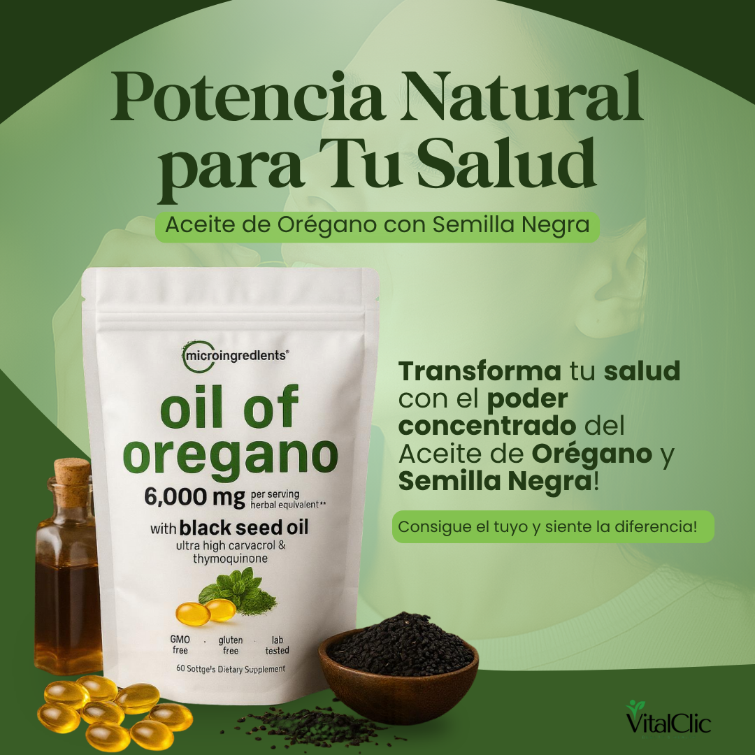 Aceite de Orégano 6.000Mg - EL MEJOR ALIADO PARA TU SALUD 😱50% DE DESCUENTO😱