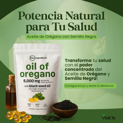 Aceite de Orégano 6.000Mg - EL MEJOR ALIADO PARA TU SALUD 😱50% DE DESCUENTO😱