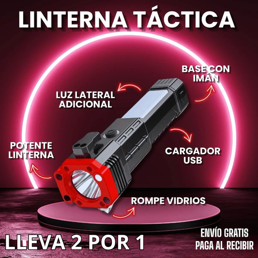 Linterna LED Multifuncional 4 en 1 - Alta Potencia 😱LLEVA 2 Y PAGA 1😱