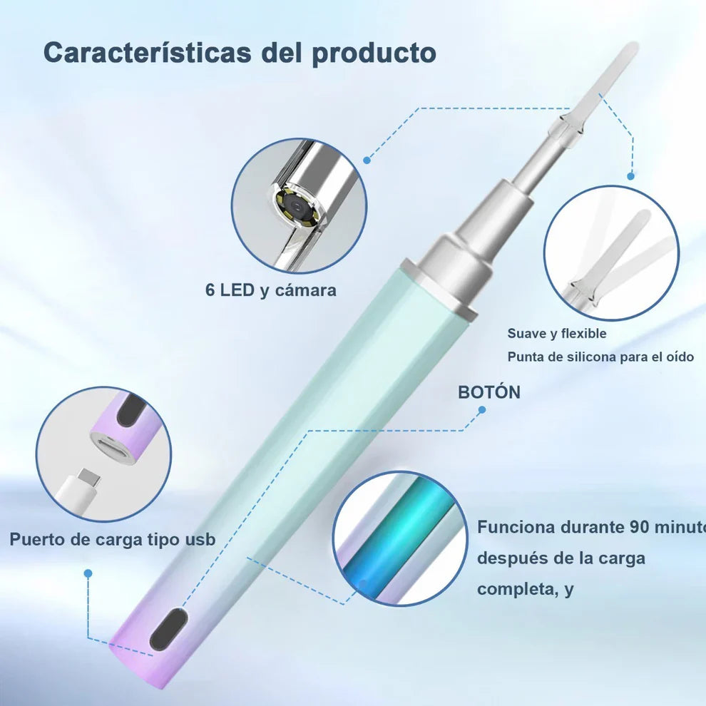 Otoscopio Pro™ - Limpiador de Oídos con Cámara HD - ¡Limpieza Rápida y Efectiva! 👂🏻
