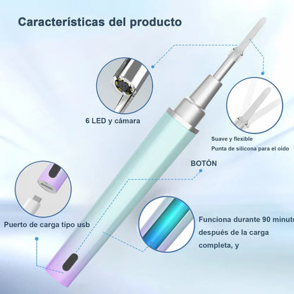 Otoscopio Pro™ - Limpiador de Oídos con Cámara HD - ¡Limpieza Rápida y Efectiva! 👂🏻