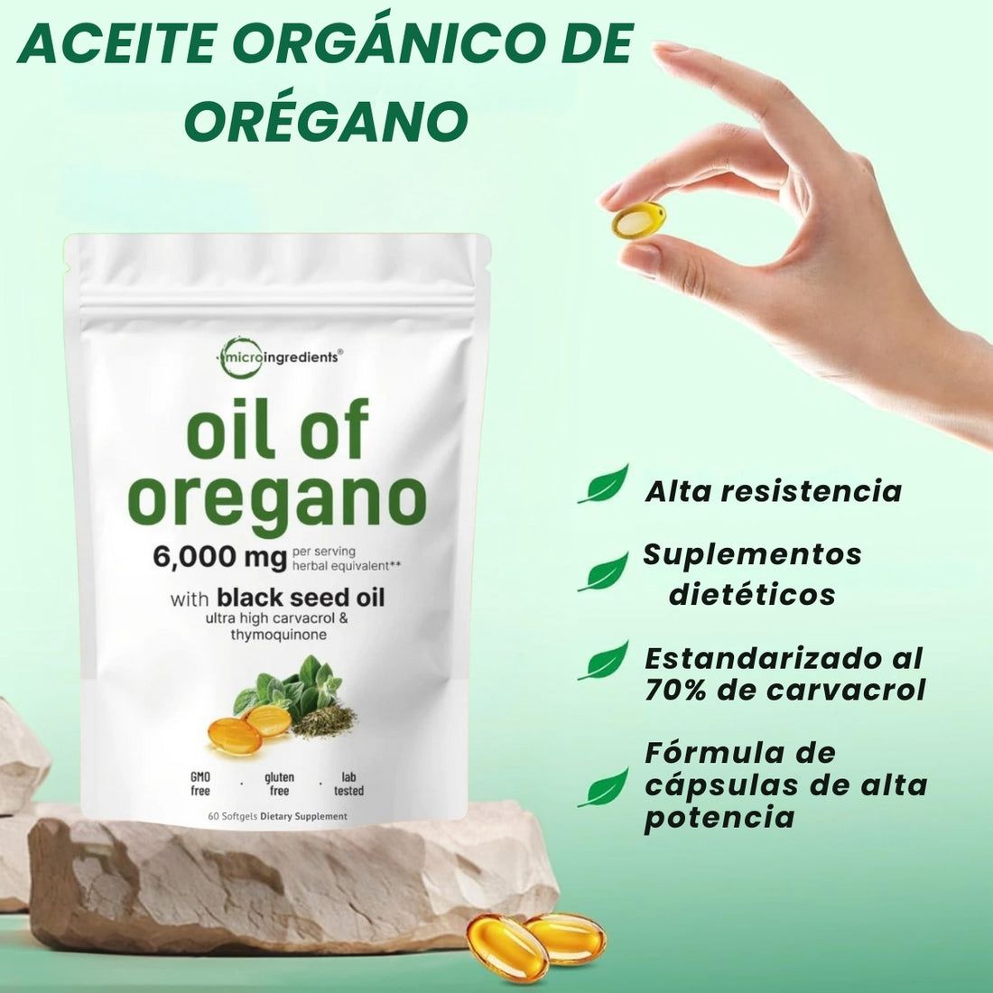 Aceite de Orégano 6.000Mg - EL MEJOR ALIADO PARA TU SALUD 😱50% DE DESCUENTO😱