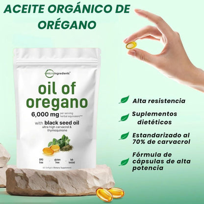 Aceite de Orégano 6.000Mg - EL MEJOR ALIADO PARA TU SALUD 😱50% DE DESCUENTO😱