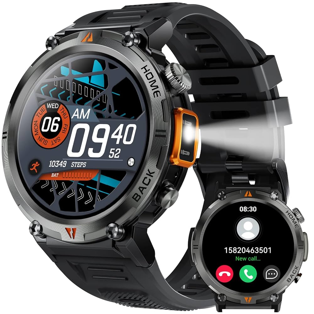 EIGIIS™ -  Reloj Inteligente Militar con Linterna LED⌚ 50% DE DESCUENTO😱