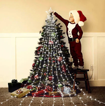 🌟🎄Luces Cascada de Navidad🎄🌟¡Con Panel Solar +12 Horas Continuas de Luz! 😱50% DE DESCUENTO😱
