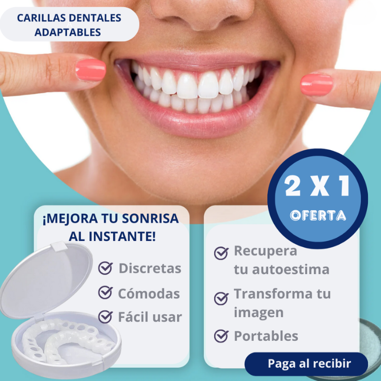 Carillas Dentales Adaptables - Transforma tu Sonrisa 😱OFERTA EXCLUSIVA 2X1😱