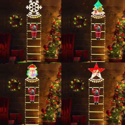 Viejo Pascuero en Escalera con Luces Led Solares🎅🏻 - 😍PRODUCTO TENDENCIA 50% DE DESCUENTO😍
